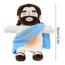 Pelúcia Jesus Salvador 32cm – Boneco com Efeito de Respiração Calmante -Presente Religioso para Crianças e Adultos - Páscoa, Batismo e Oração